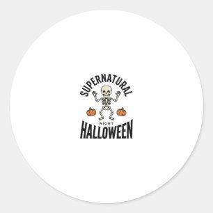 Halloween-Skelett Übernatürlich Lustig Vintage_1 Runder Aufkleber