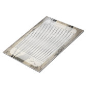 Halloween Skelett und Black Cat Vintag Ephemera Notizblock (angewinkelt)