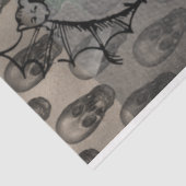 Halloween Skelett und White Calla Lilies Ephemera Seidenpapier (Ausschnitt)