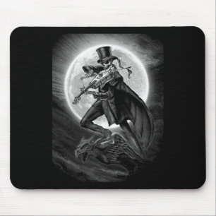 Halloween Skelett Violine spielen - Rock and Roll Mousepad