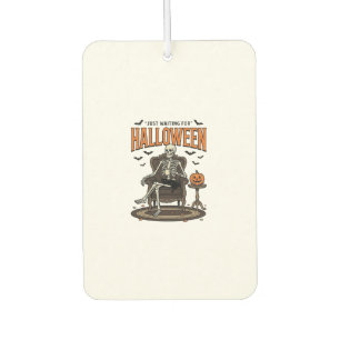 Halloween-Skelett wartet einfach Funny Vintage_1 Autolufterfrischer