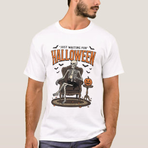 Halloween-Skelett wartet nur lustig Vintage_1 T-Shirt