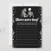 Halloween Skelett, wo sie ein paar Spiele spielten Einladung (Vorderseite)