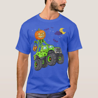 Halloween-Skelett-Zombie fährt auf Monstertruck-Va T-Shirt