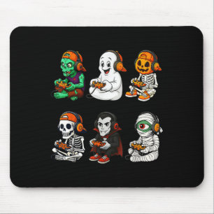 Halloween-Skelett, Zombie-Gamer Videospiel  Mousepad