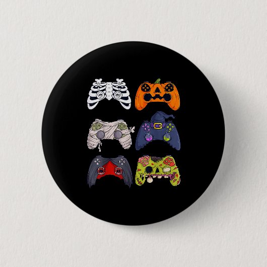 Halloween-Skelett-Zombie-Gaming-Controller-Mumie Button (Vorderseite)