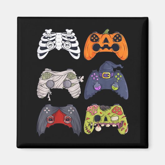 Halloween-Skelett-Zombie-Gaming-Controller-Mumie Magnet (Vorne)