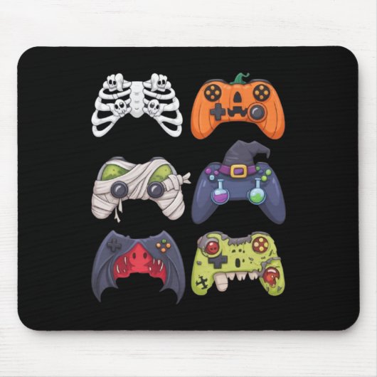 Halloween-Skelett-Zombie-Gaming-Controller-Mumie Mousepad (Vorne)