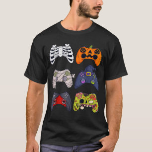 Halloween-Skelett-Zombie-Gaming-Controller-Mumie T-Shirt