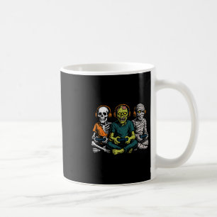 Halloween-Skelett-Zombie-Mumie-Gamer-Video-Game Kaffeetasse