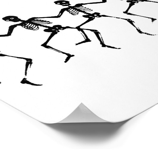 Halloween Skelettanzen Poster (Ecke)