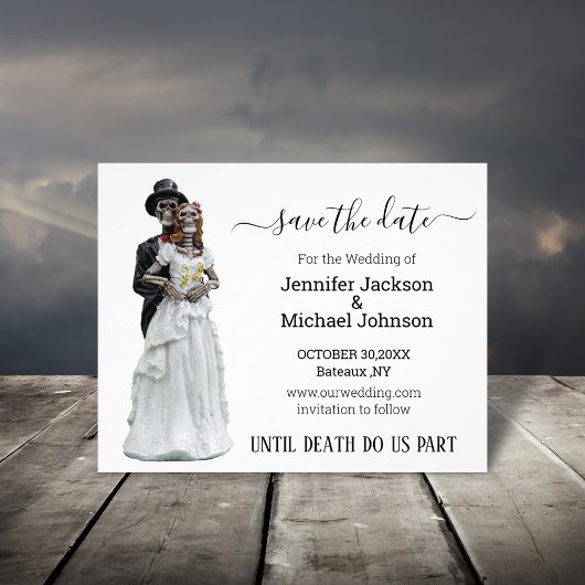 halloween skelettartige Skelette Save the Date sti Flyer