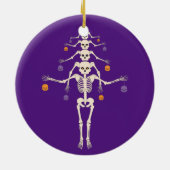 Halloween-Skelettbaum Keramik Ornament (Hinten)