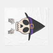 Halloween Skelettdesign, Spooky Halloween Fleecedecke (Vorderseite (Horizontal))