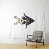 Halloween Skelettdesign, Spooky Halloween Wandteppich (Beispiel (Horizontal))