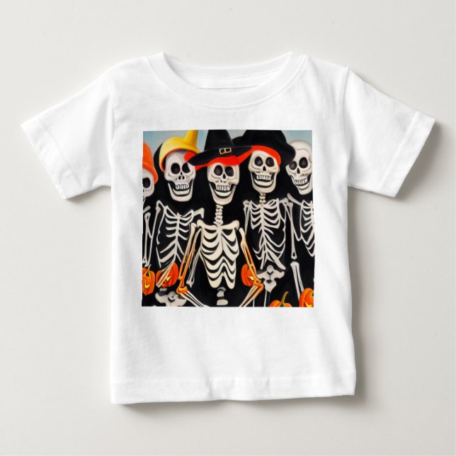 Halloween Skelette Baby T-shirt (Vorderseite)