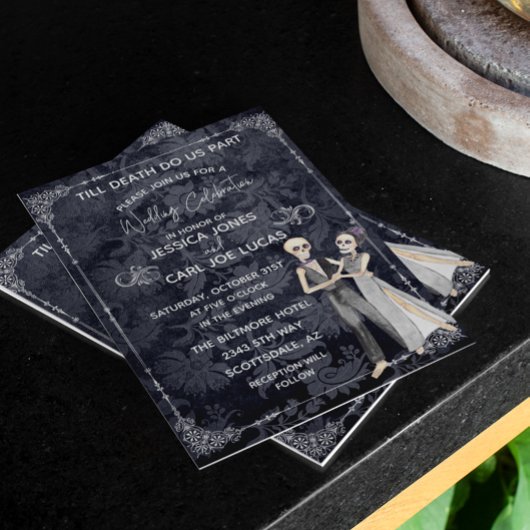 Halloween Skelette Einladung Budget Flyer