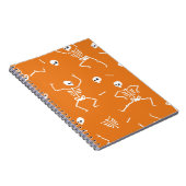 Halloween Skelette Fun Nahtloses Muster Notizblock (Rechte Seite)