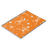 Halloween Skelette Fun Nahtloses Muster Notizblock (Linke Seite)