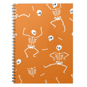 Halloween Skelette Fun Nahtloses Muster Notizblock
