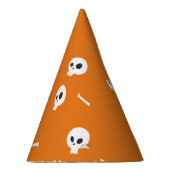 Halloween Skelette Fun Nahtloses Muster Partyhütchen (Rechts)