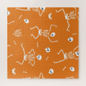 Halloween Skelette Fun Nahtloses Muster Puzzle (Horizontal)