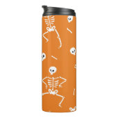 Halloween Skelette Fun Nahtloses Muster Thermosbecher (Nach rechts gedreht)