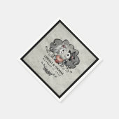 Halloween-Skelette & -Heart-Hochzeit Serviette (Ecke)