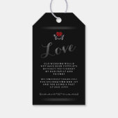 Halloween Skelette & Herz Vielen Dank Geschenkanhänger (Rückseite)