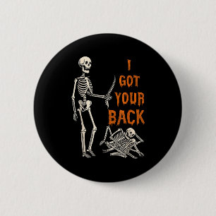 Halloween-Skelette Ich-habe-deinen-Rücken-Kostüm M Button