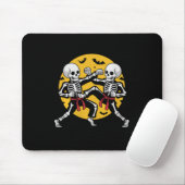 Halloween Skelette Karate Martial Arts Premium Mousepad (Mit Mouse)