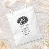 Halloween Skelette Schwarz-Weiß-Liebe ist süß Geschenktütchen (Ausgeschnitten)