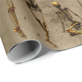Halloween Skelette tanzen Beängstigend Spooky Geschenkpapier (Rolleneckpunkt)