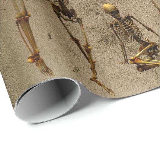 Halloween Skelette tanzen Beängstigend Spooky Geschenkpapier (Rolleneckpunkt)