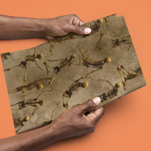 Halloween Skelette tanzen Beängstigend Spooky Geschenkpapier