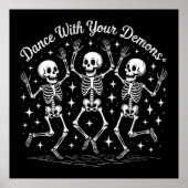 Halloween-Skelette tanzen Poster (Vorne)
