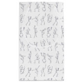 Halloween-Skelette tanzen - weiß Kleine Geschenktüte (Rückseite)