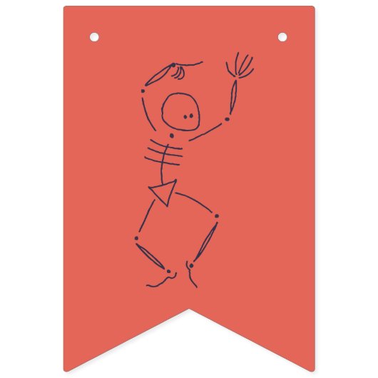 Halloween-Skelette tanzen Wimpelkette (Zweite Fahne)