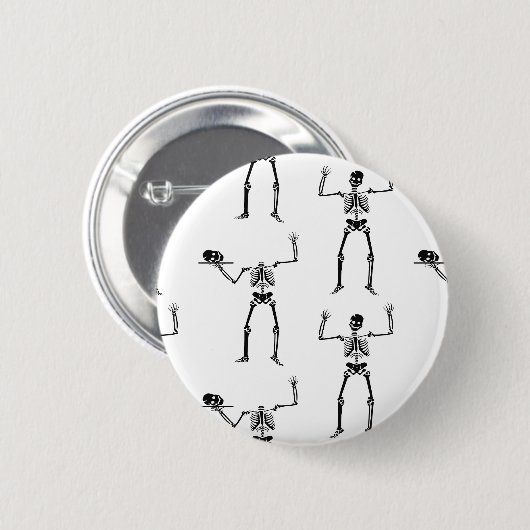 Halloween Skelette, Trick oder Treat, Boo Button (Vorne & Hinten)