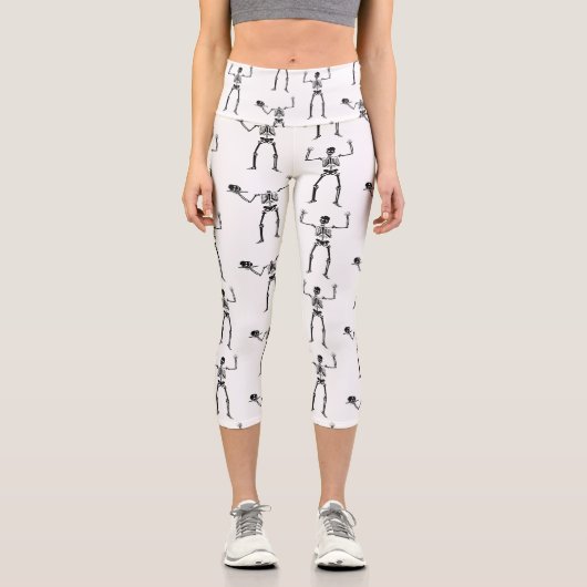 Halloween Skelette, Trick oder Treat, Boo Capri Leggings (Vorderseite)