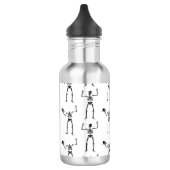 Halloween Skelette, Trick oder Treat, Boo Edelstahlflasche (Links)