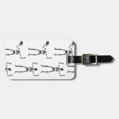 Halloween Skelette, Trick oder Treat, Boo Gepäckanhänger (Vorderseite horizontal)