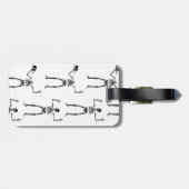 Halloween Skelette, Trick oder Treat, Boo Gepäckanhänger (Rückseite horizontal)