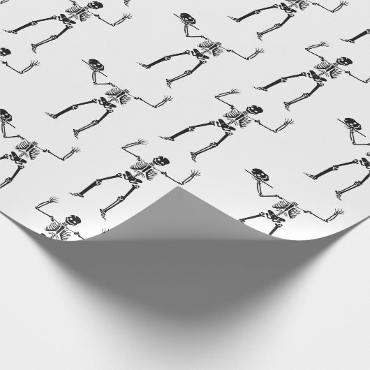 Halloween Skelette, Trick oder Treat, Boo Geschenkpapier (Ecke)