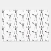 Halloween Skelette, Trick oder Treat, Boo Geschenkpapier Set (Vorderseite 2)