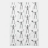 Halloween Skelette, Trick oder Treat, Boo Geschirrtuch (Vertikal)