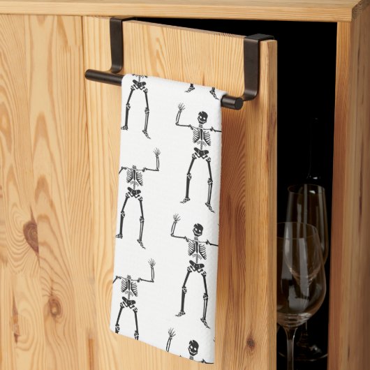 Halloween Skelette, Trick oder Treat, Boo Geschirrtuch (Drittel gefaltet)