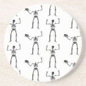 Halloween Skelette, Trick oder Treat, Boo Getränkeuntersetzer (Vorne)