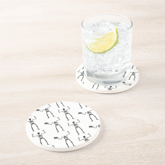 Halloween Skelette, Trick oder Treat, Boo Getränkeuntersetzer (Seite)