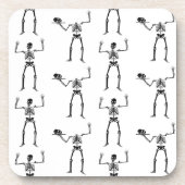 Halloween Skelette, Trick oder Treat, Boo Getränkeuntersetzer (Vorderseite)